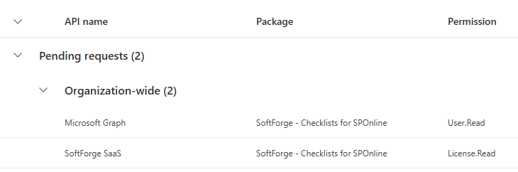 Approve API access requests